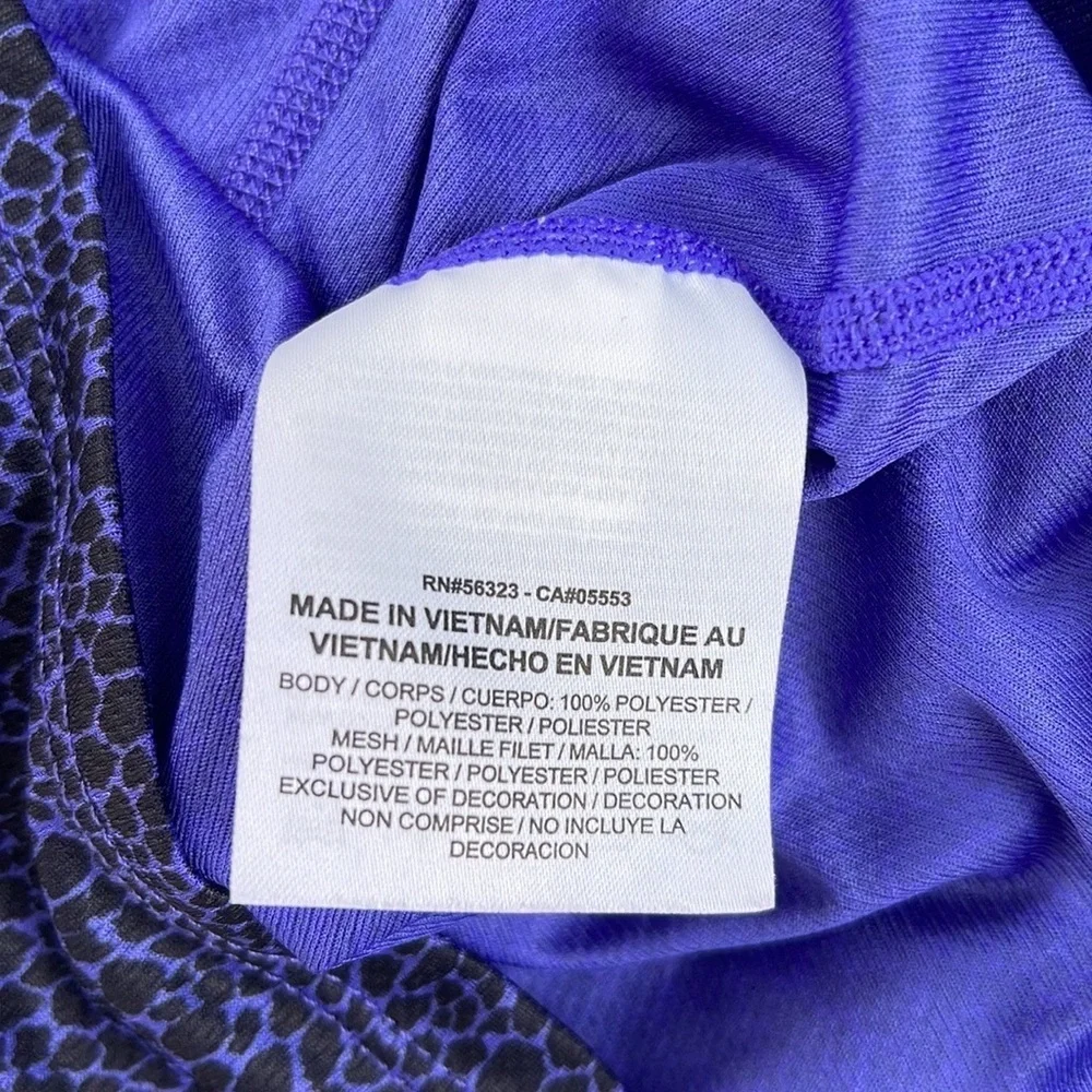 Nike Dri-FIT Purple Blue Snakeskin Reptile Print Mesh Racerback Tank Top M